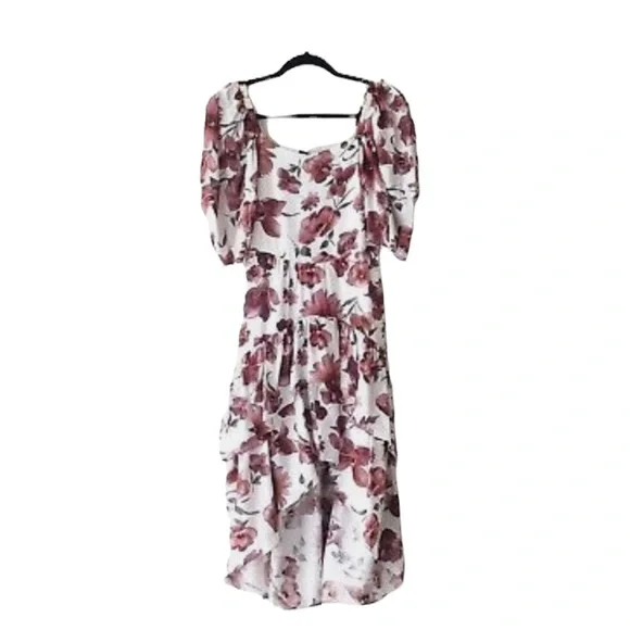 the kooples satin dress The KOOPLES Women's Satin Lace Peplum Dress SZ M/L Purple NWOT